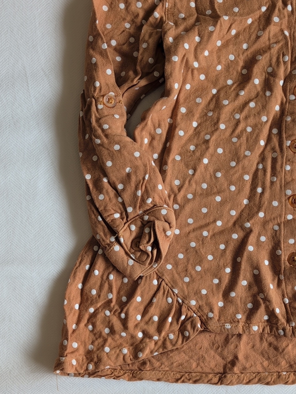 Lot of 2 Old Navy & AIR LDI Toddler Girls Floral Polka Dot Blouses 4T Viscose - Picture 8 of 10